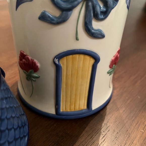 Lenox Poppies On Blue Pasta Tall Silo Canister - Picture 8 of 9